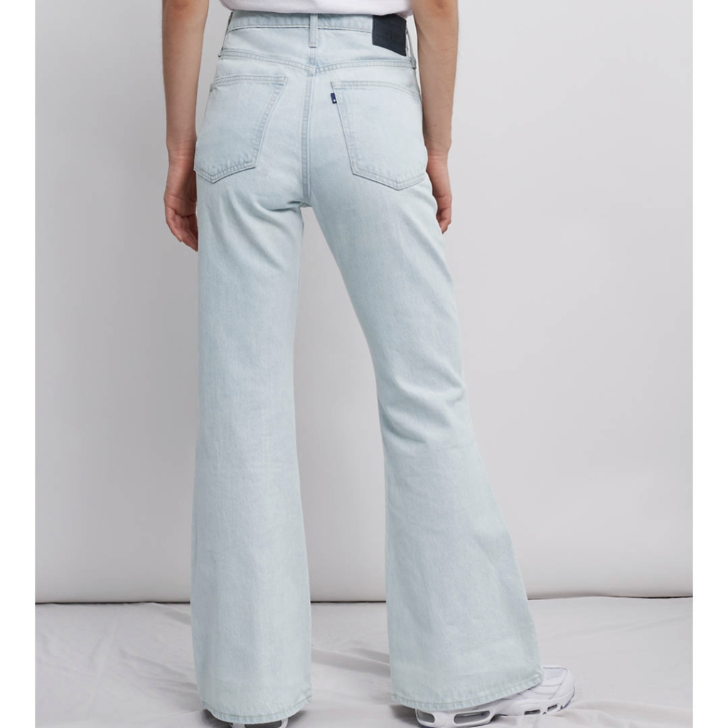 Levi's Lightwash Made & Crafted Organic Cotton High Rise Flare Like New
